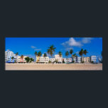 Art Deco-distriktet South Beach Miami Poster<br><div class="desc">Det här är det konst deco-distriktet i South Beach Miami. Byggnad är målat i pastel färg omgivet av tropiska handflatan träd.</div>