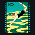 Art Deco Diver (Social Magazine Cover) Poster<br><div class="desc">Om du väljer att ladda ned poster Walgreen-butiken din hämtning i olika storlekar och i olika struktur på mycket bra pris. Ibland med rabatt. Ett tips från min amerikanska vän. Se onlinen "Digital Printing" (Digital Printing) i Storbritannien. Bilden är en vintage bild som hämtats från ett vintage Social Magazine-hölje. Jag...</div>