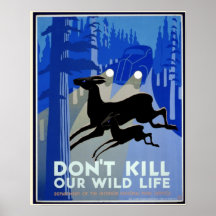 Art Deco, Döda inte vår Vintage för Wildlife