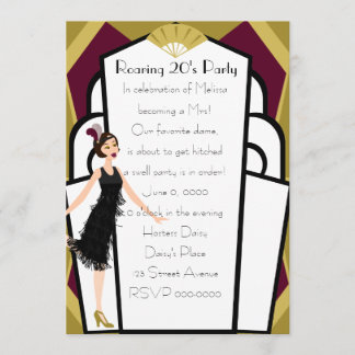 Art Deco Doll Inbjudningar
