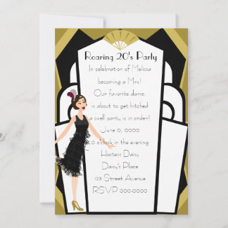 Art Deco Doll Inbjudningar
