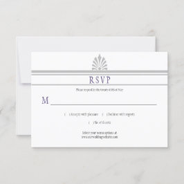 Art Deco Dove Grått och Lila OSA | Kort