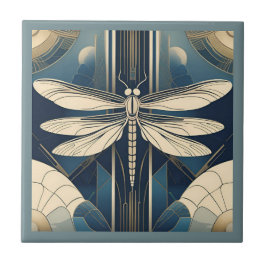 Art Deco Dragonfly Kakelplatta