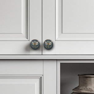 Art Deco Dragonfly Pearls EmeraldsGold Turcos ise Knopp