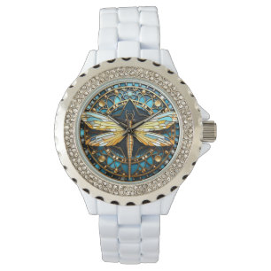 Art Deco Dragonfly Vintage Geometric Elegant Armbandsur