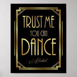 Art Deco DU KAN DANCE - Alcohol Sign Print Poster