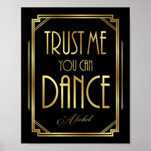 Art Deco DU KAN DANCE - Alcohol Sign Print Poster