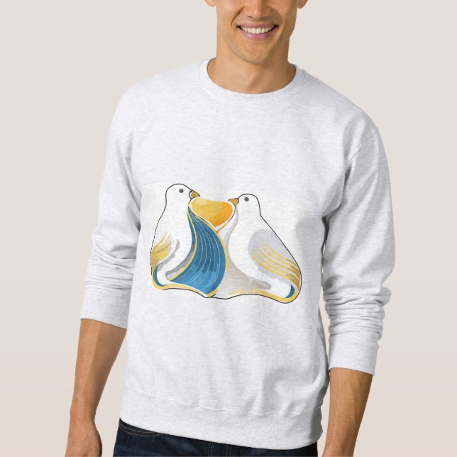 Art Deco Duvor T-Shirt Lång Ärmad Tröja (Framsida)