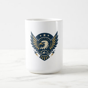Art-Deco Eagle Emblem - Geometrisk Vapensköld Kaffemugg