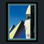Art Deco "Egyptian Pyramids" 16 x 20 Skriv ut Poster<br><div class="desc">MacIntosh Art Deco Egyptian Pyramid Print -</div>