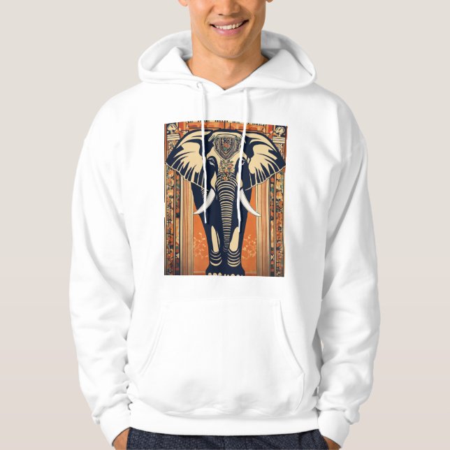 Art Deco-elefant, Hoodie (Framsida)
