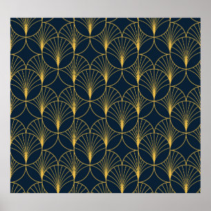Art Deco Elegance: Fläkt Motifs Poster