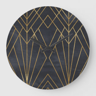 Art Deco Elegance: Geometric Glamor Stor Klocka
