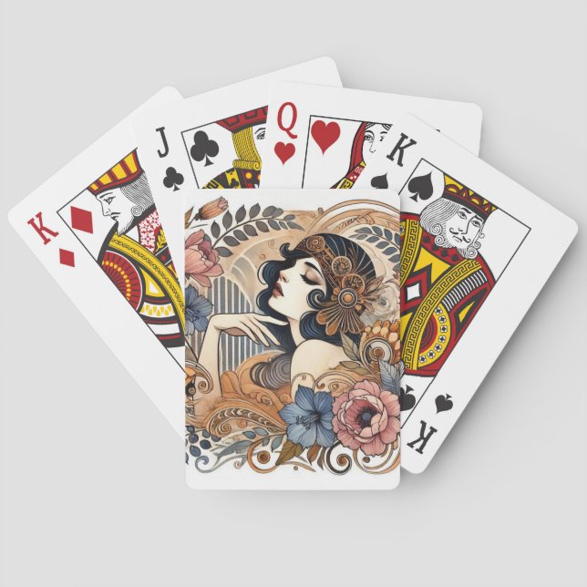 Art Deco Elegans Casinokort (Baksidan)