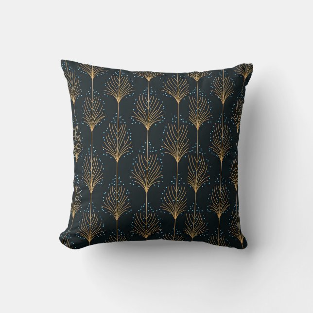 Art Deco Elegans Sängklädsel och Kuddset Kudde (Framsida)