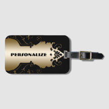 Art deco elegant black och guld victorian