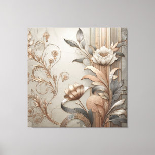 Art Deco: Elegant Botanicals och Geometric Luxury Canvastryck