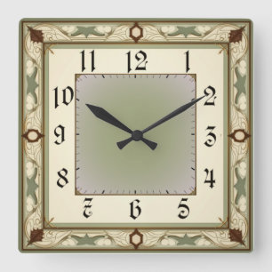 Art Deco Elegant Fyrkantig Klocka