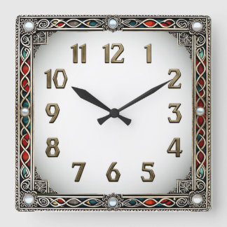 Art Deco Elegant Fyrkantig Klocka