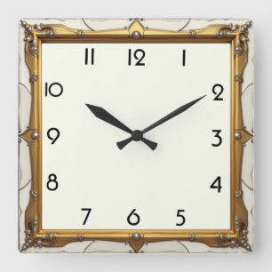 Art Deco Elegant Fyrkantig Klocka