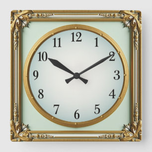Art Deco Elegant Fyrkantig Klocka