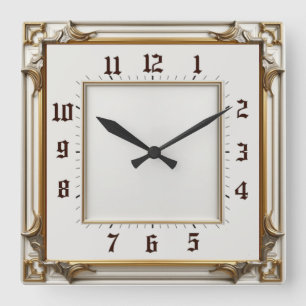 Art Deco Elegant Fyrkantig Klocka