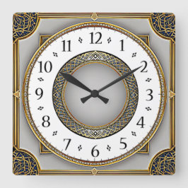Art Deco Elegant Fyrkantig Klocka