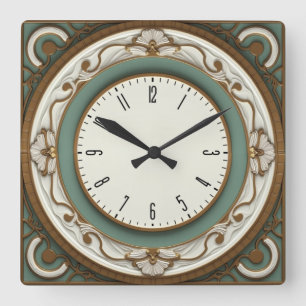 Art Deco Elegant Fyrkantig Klocka