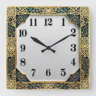 Art Deco Elegant Fyrkantig Klocka