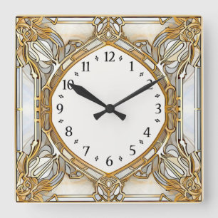 Art Deco Elegant Fyrkantig Klocka
