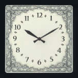 Art Deco Elegant Fyrkantig Klocka<br><div class="desc">Great clock design. You will love it like others. Be free to use this design for other product you like or to customize and add your text. Follow me for more. Thank you. Have a nice day.</div>