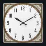 Art Deco Elegant Fyrkantig Klocka<br><div class="desc">Great clock design. You will love it like others. Be free to use this design for other product you like or to customize and add your text. Follow me for more. Thank you. Have a nice day.</div>