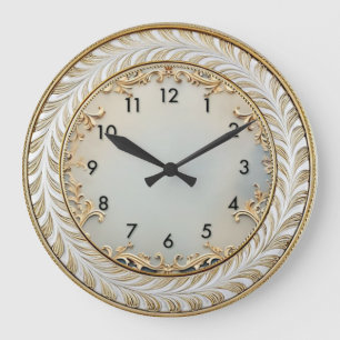 Art Deco Elegant Rund Stor Klocka