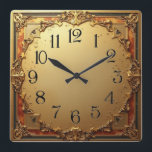 Art Deco Elegant Stil Fyrkantig Klocka<br><div class="desc">Underbar klockdesign. Du kommer att kärlek det som andra. Du kan fritt använda den här designen för andra produkter som du gillar eller anpassa och lägga till texten. Följ mig för mer. Tack. Ha en trevlig dag.</div>
