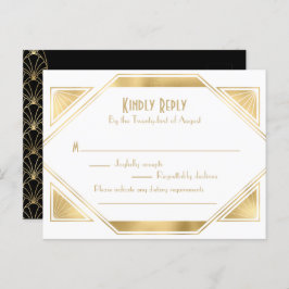 Art Deco elegant Stor Gatsby RSVP-inbjudan Post Inbjudan Vykort
