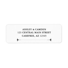 Art Deco Elegant Wedding Return Address Label Returadress Etikett
