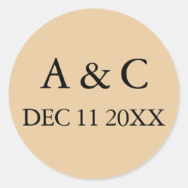 Art Deco Elegant Wedding Runt Klistermärke