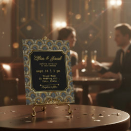 Art Deco Embroidered-Style Wedding Invitation Inbjudningar