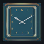Art Deco enkel Fyrkantig Klocka<br><div class="desc">Underbar klockdesign. Du kommer att kärlek det som andra. Du kan fritt använda den här designen för andra produkter som du gillar eller anpassa och lägga till texten. Följ mig för mer. Tack. Ha en trevlig dag.</div>