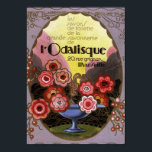 Art Deco-etikett Odalisque Toilette Poster<br><div class="desc">Fint art nouveau-märke i lavender och andra vår färg. Parfym,  kologen,  toaletten vatten.</div>