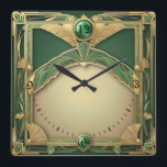 Art Deco-Exklusiv Fyrkantig Klocka<br><div class="desc">Underbar klockdesign. Du kommer att kärlek det som andra. Du kan fritt använda den här designen för andra produkter som du gillar eller anpassa och lägga till texten. Följ mig för mer. Tack. Ha en trevlig dag.</div>