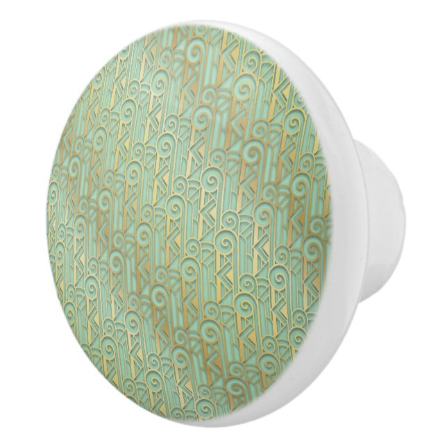 Art Deco-fack och kabinettknappar Knopp (Höger)