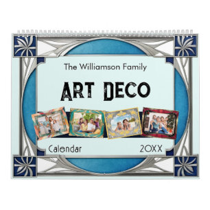 Art Deco Familjefoto Anpassat Kalender