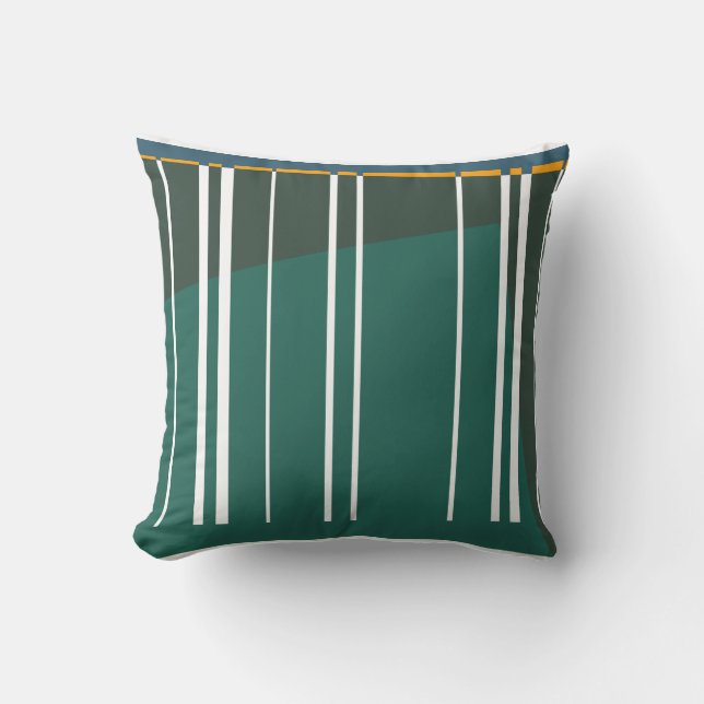 Art deco färg mönster Rand Pillow Kudde (Framsida)