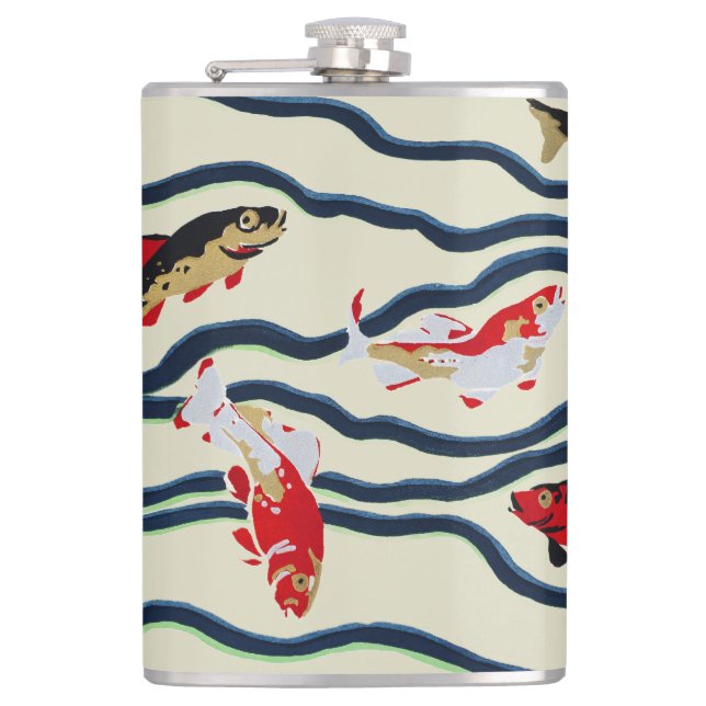 Art Deco Färgglada Karp Simmande Marin Dekor Fickplunta (Framsidan)