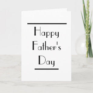 Art Deco Fars Dag Minimal Typografi Kort