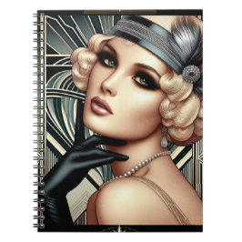 Art Deco Femme Fatale Planner Anteckningsbok