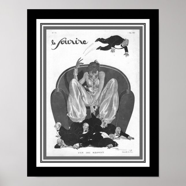 Art Deco "Fin De Saison" 1931 Poster (Framsidan)