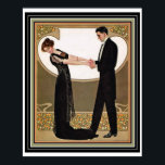 Art Deco "First Dance" Poster 16 x 20<br><div class="desc">Art Deco Print/ Poster med titeln "First Dance" 16 x 20. Kan finnas i andra storlekar.</div>