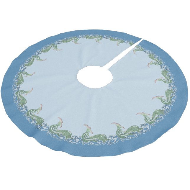 Art Deco Fish Julgransmatta Borstad Polyester (Vinklad)